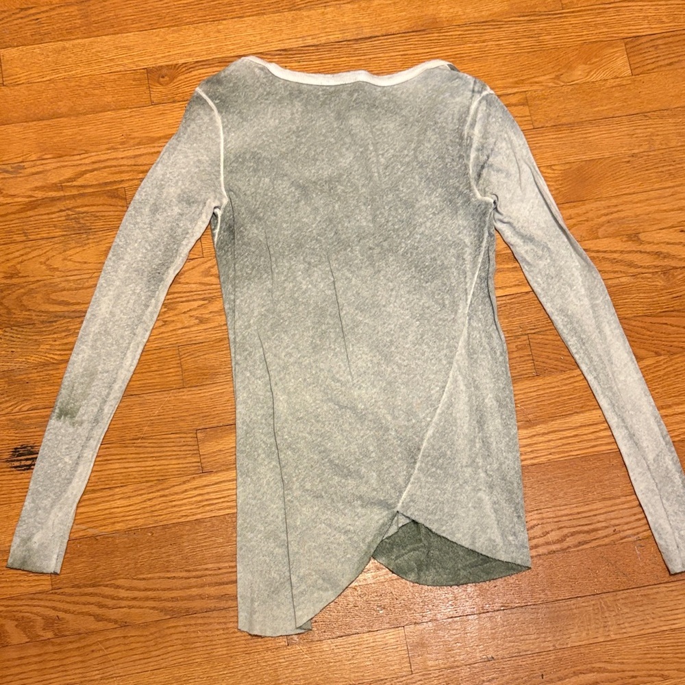 Free People Long Beach Green Long Sleeve Top-NWT - Picture 6 of 6